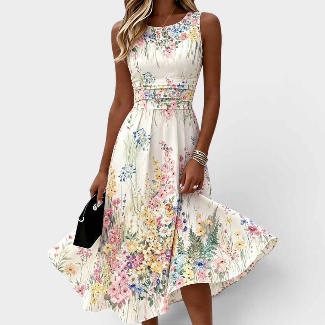 Dorothy | Watercolor Floral Midi Dress