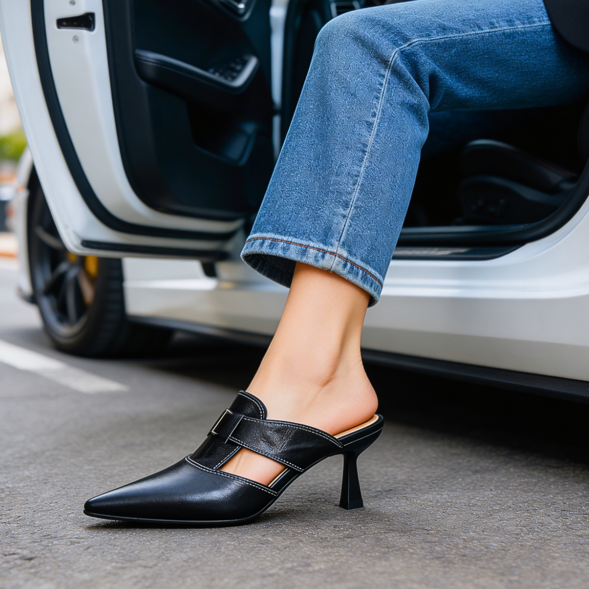 Aubrey | Genuine Leather Heels