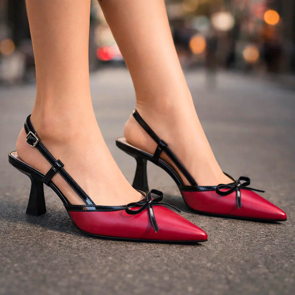 Amara | Slingback Bow Heels