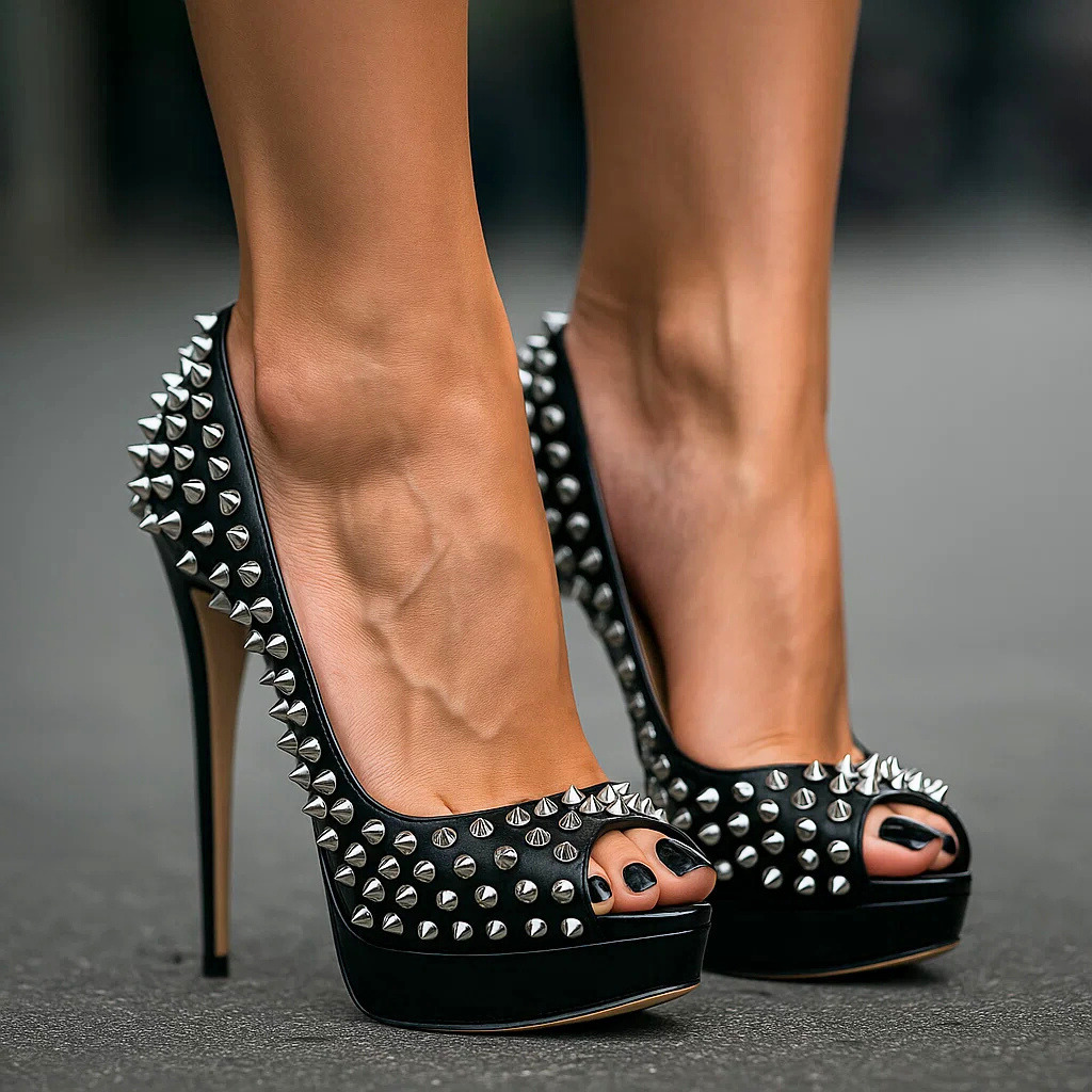 Rena | Studded Heels