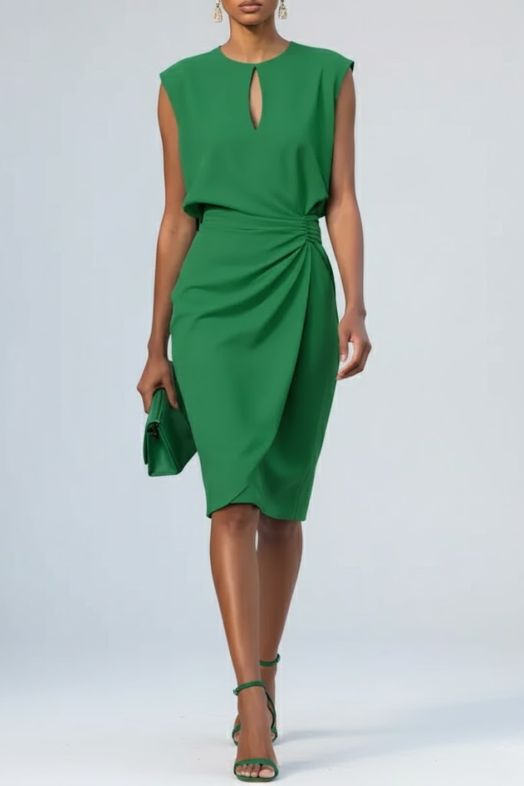 Juliet | Ruched-Waist Midi Dress