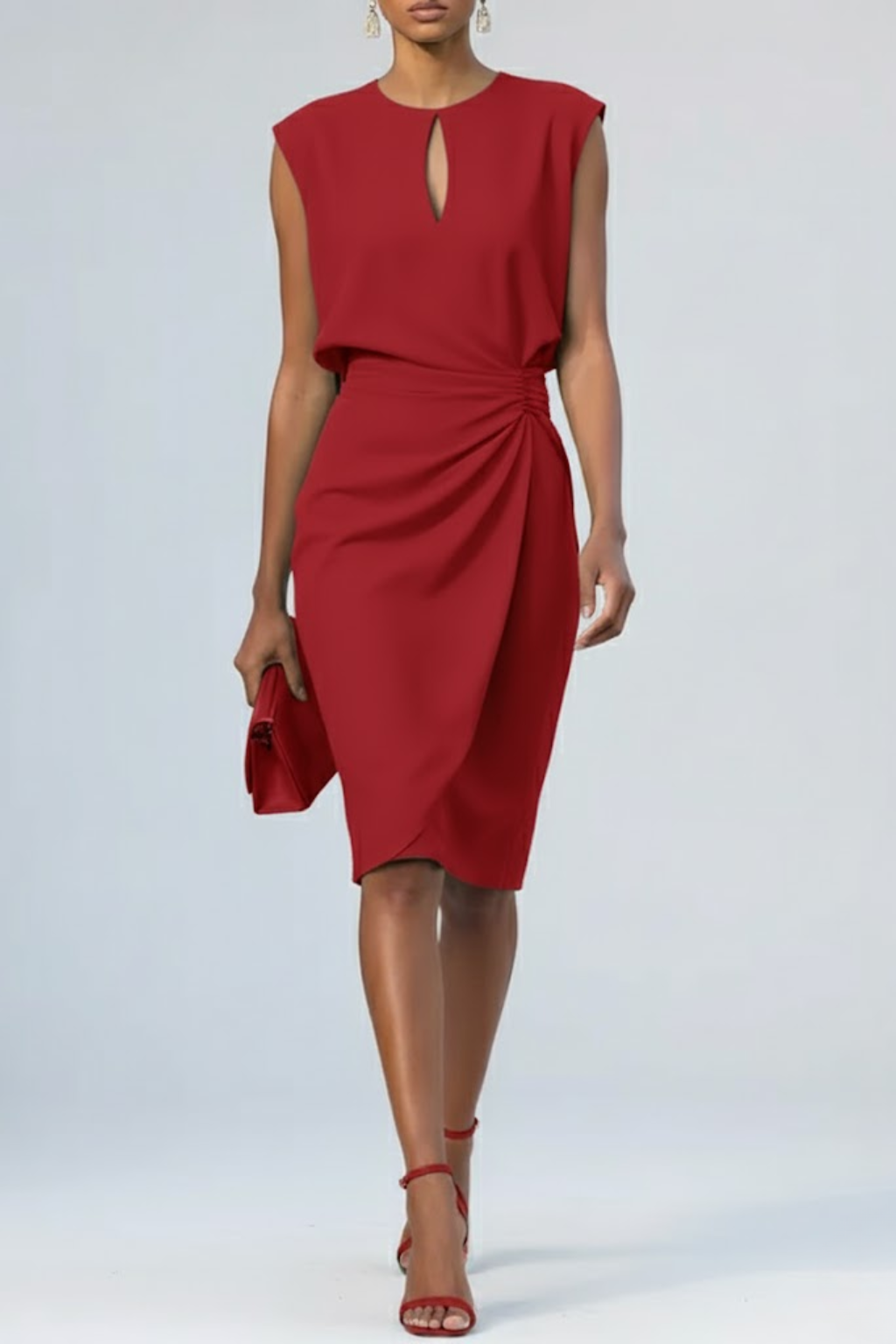 Juliet | Ruched-Waist Midi Dress
