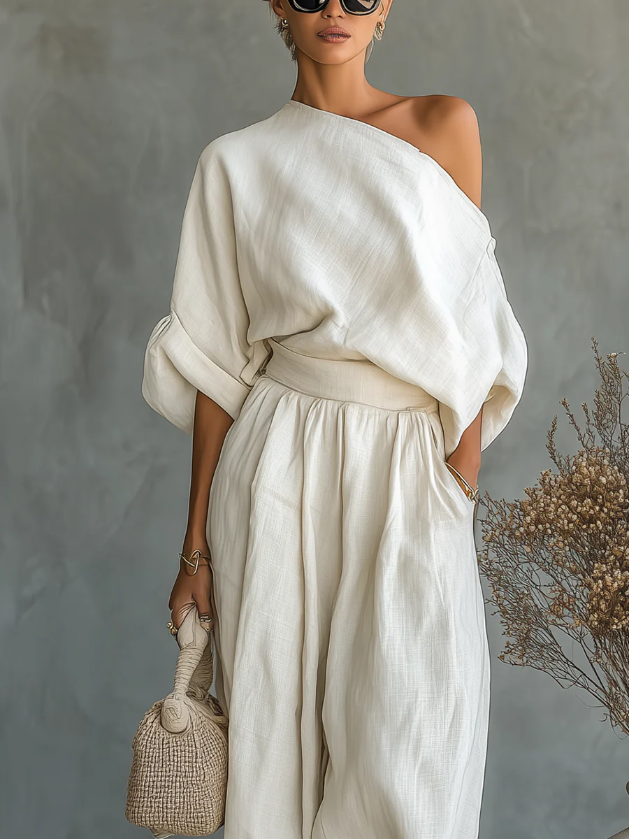 Margaret | Off-Shoulder Set with Pants