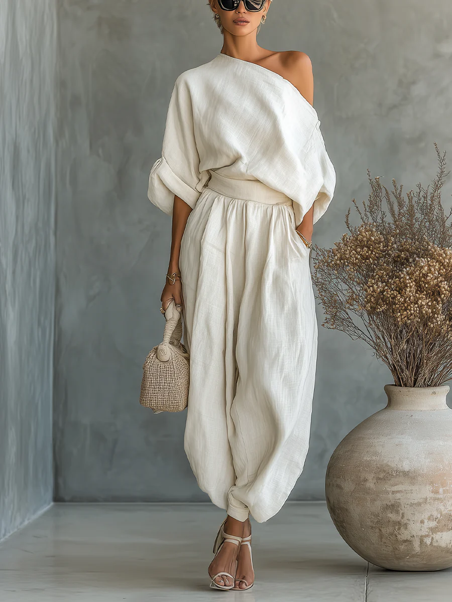Margaret | Off-Shoulder Set with Pants