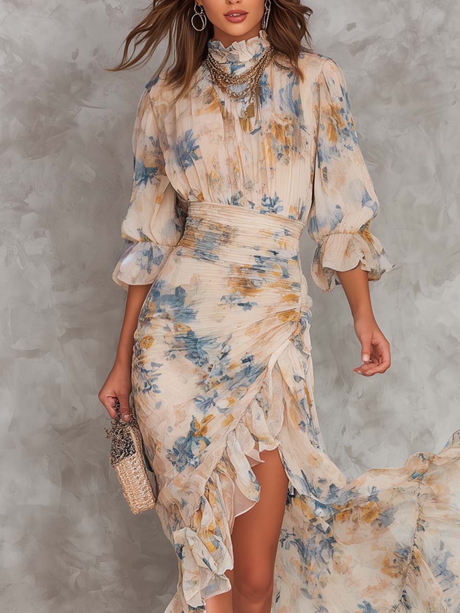 Effie | Painterly Floral Maxi Dress