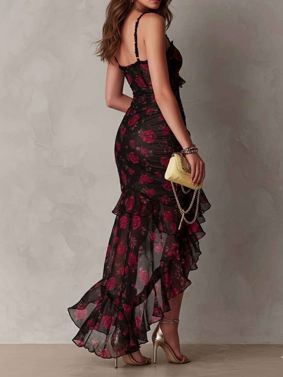 Pearl | Floral Ruffle Tiered Dress