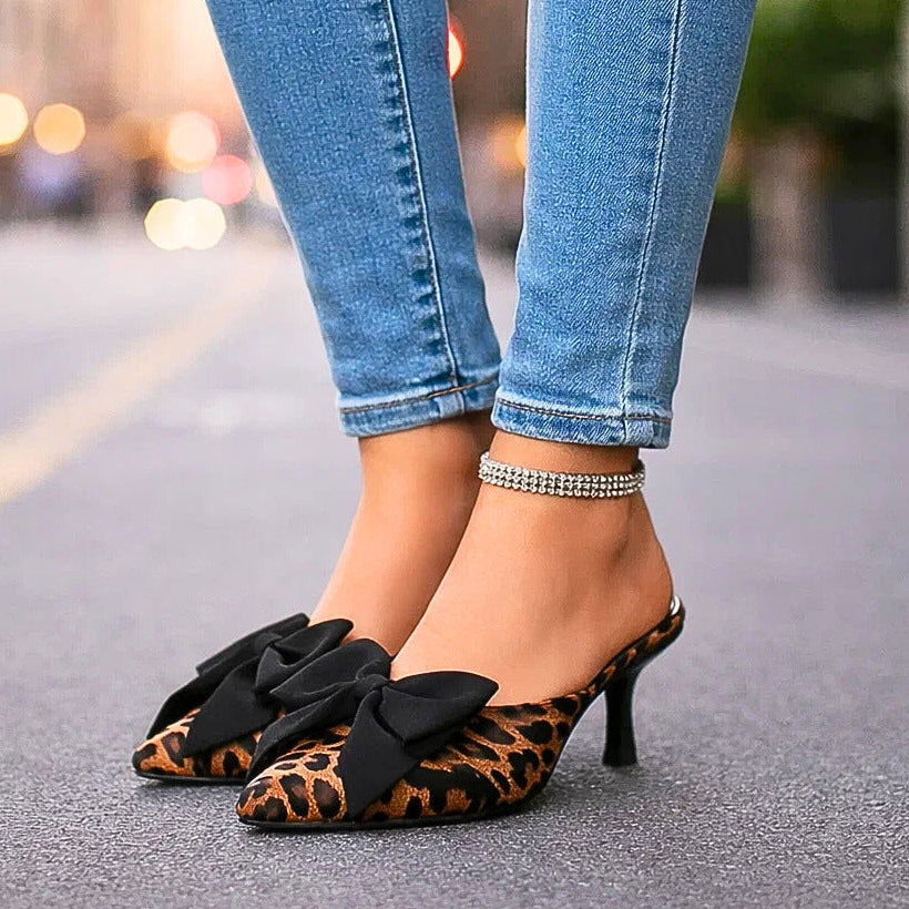 Sienna | Leopard Print Bow Pumps