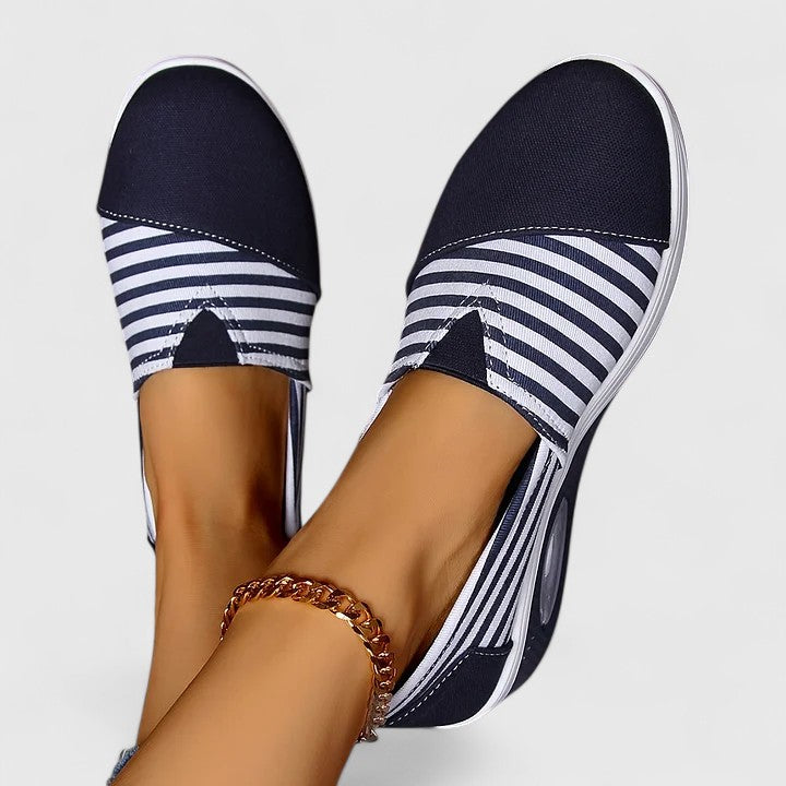 Edith | Striped Slip-On Sneakers
