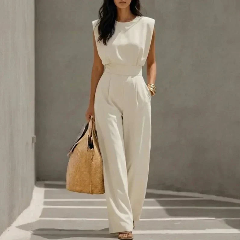 Dominique | Defined-Waist Jumpsuit