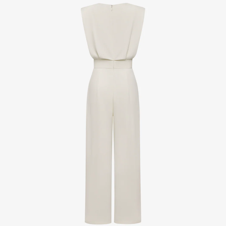 Dominique | Defined-Waist Jumpsuit