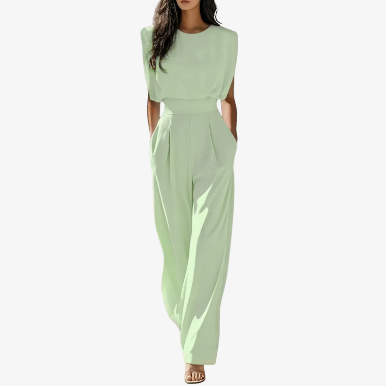 Dominique | Defined-Waist Jumpsuit