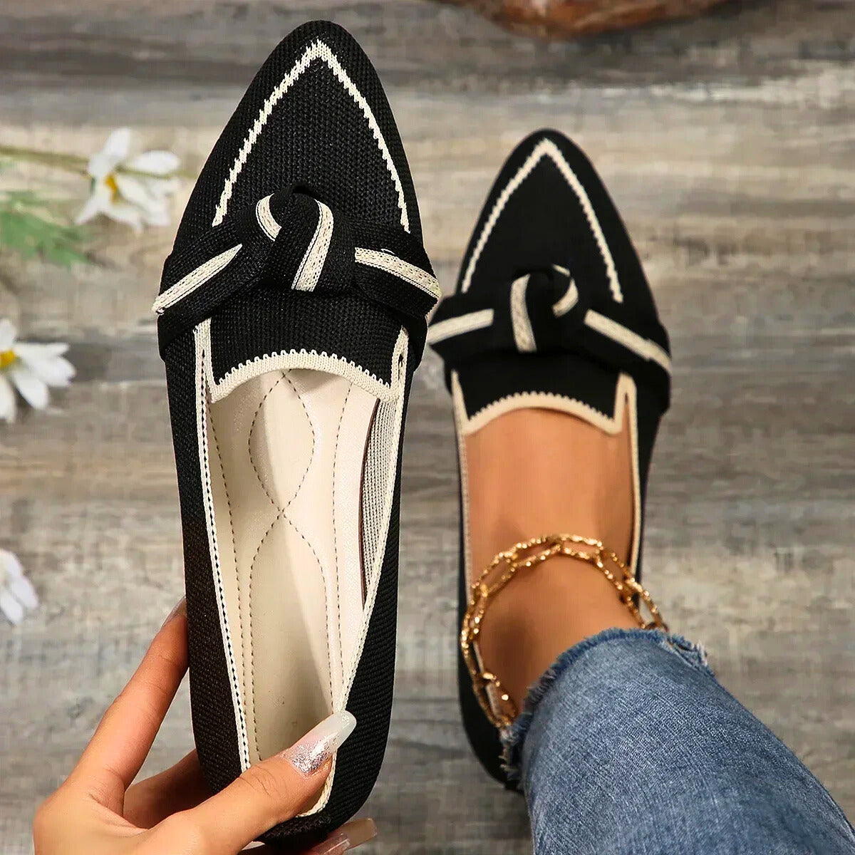 Valentina | Knit Ballet Flats