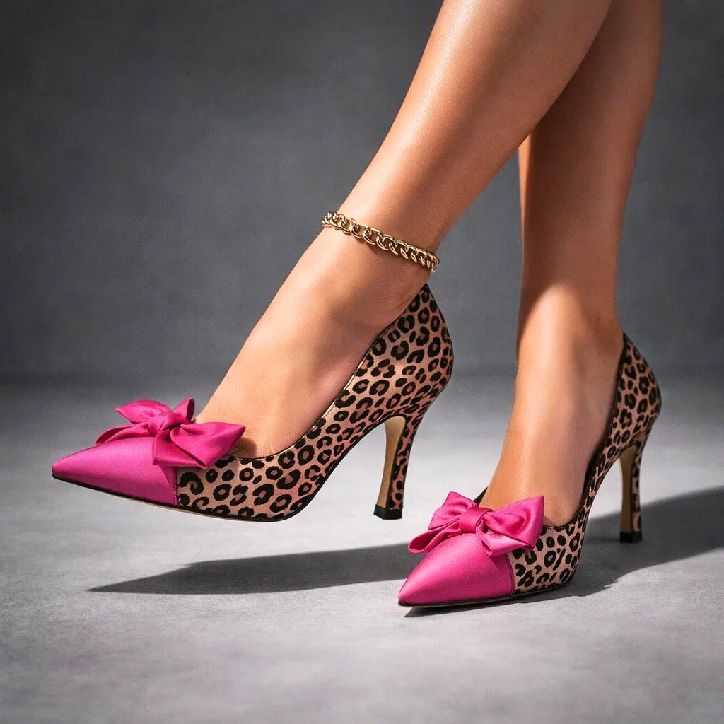 Gianna | Leopard Print Bow Heels