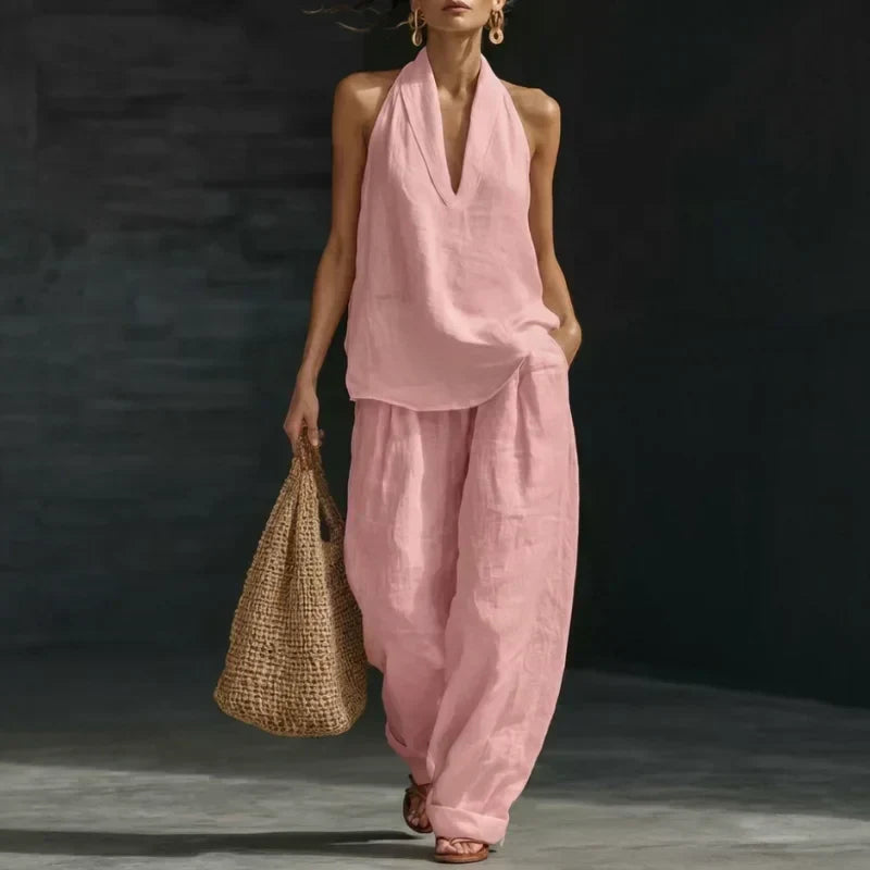 Eve | Linen-Look Set for Hot Days