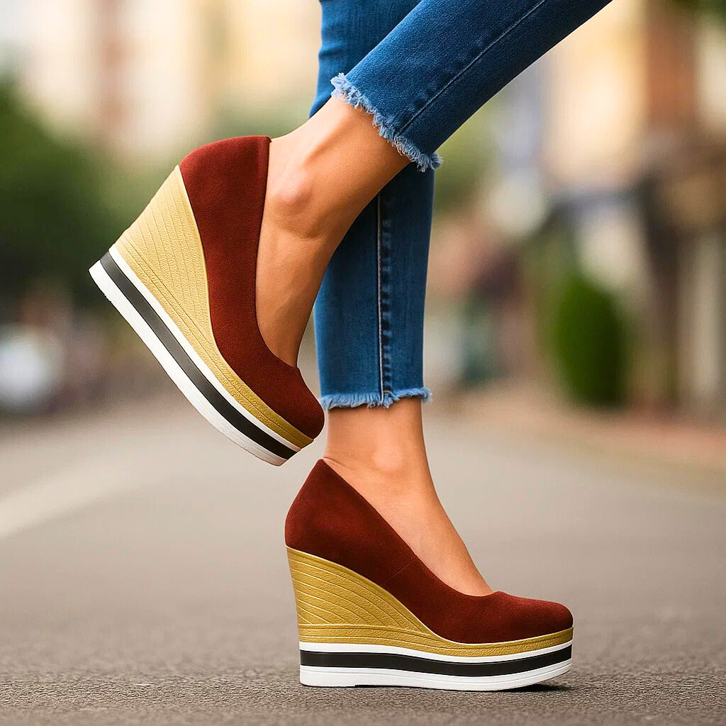 Mila | Burgundy Platforms