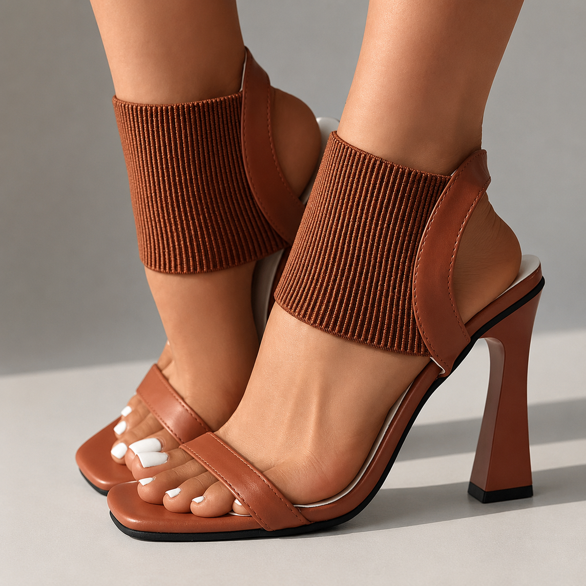 Serena | Knit Block Heels