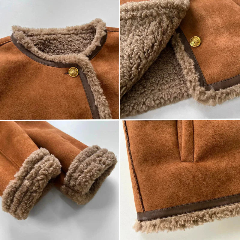Addison | Elegant Faux Shearling Coat