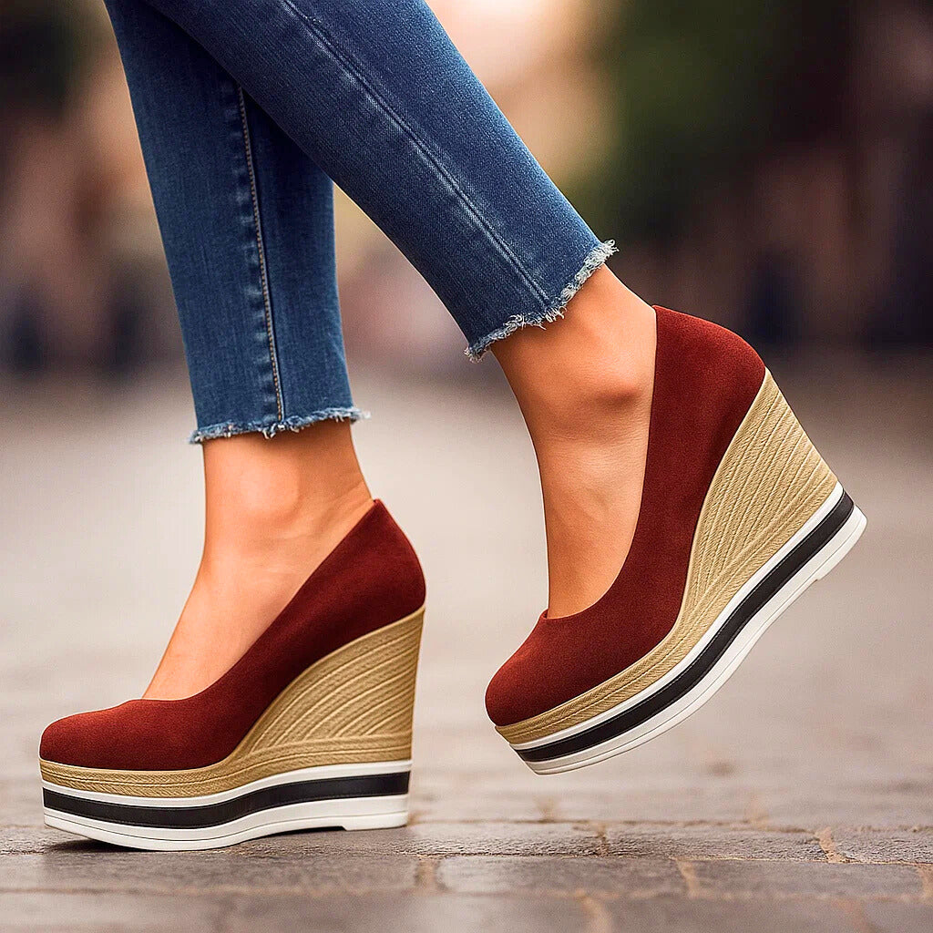 Mila | Burgundy Platforms