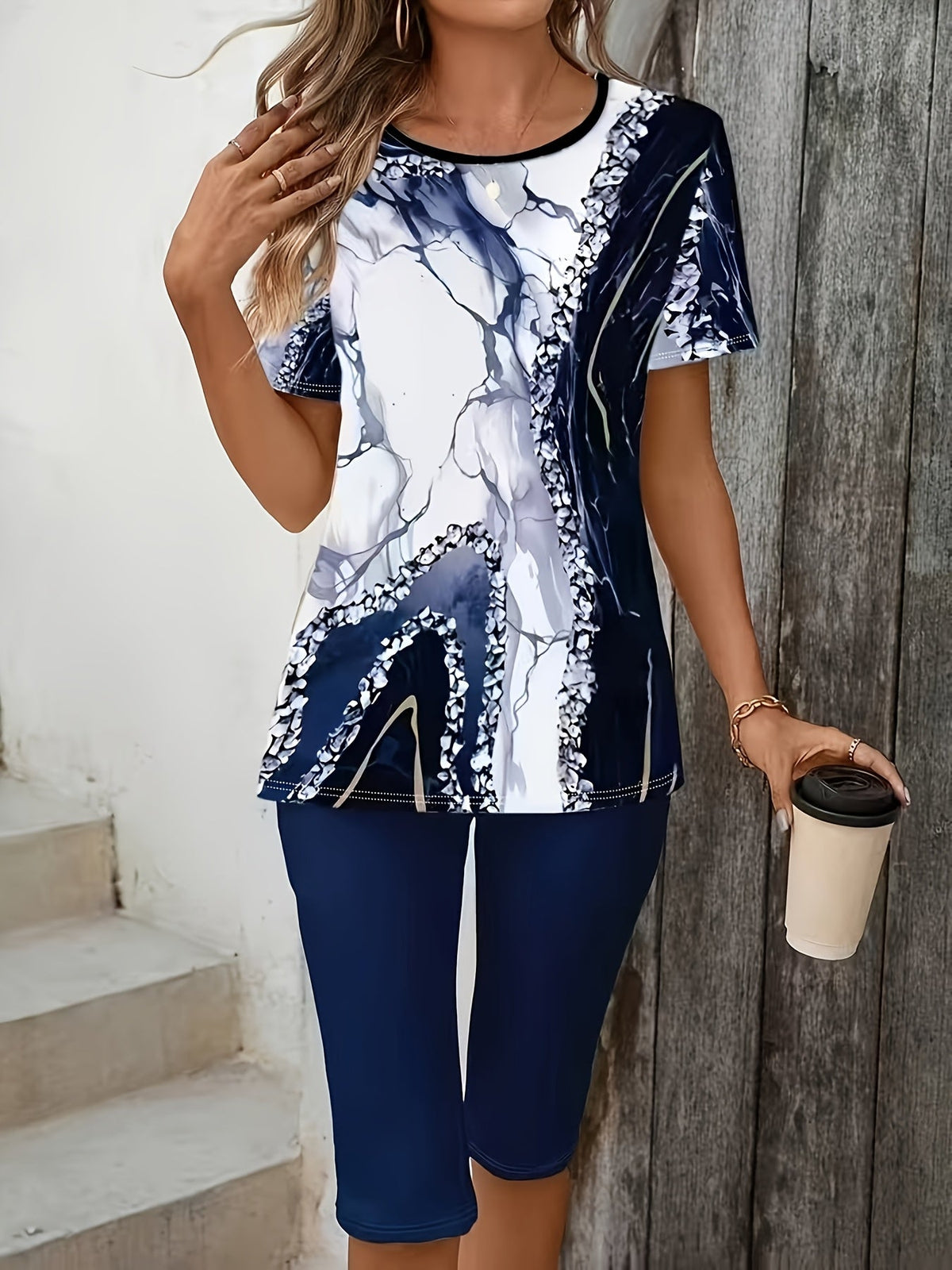 Luna | Patterned Two-Piece Set