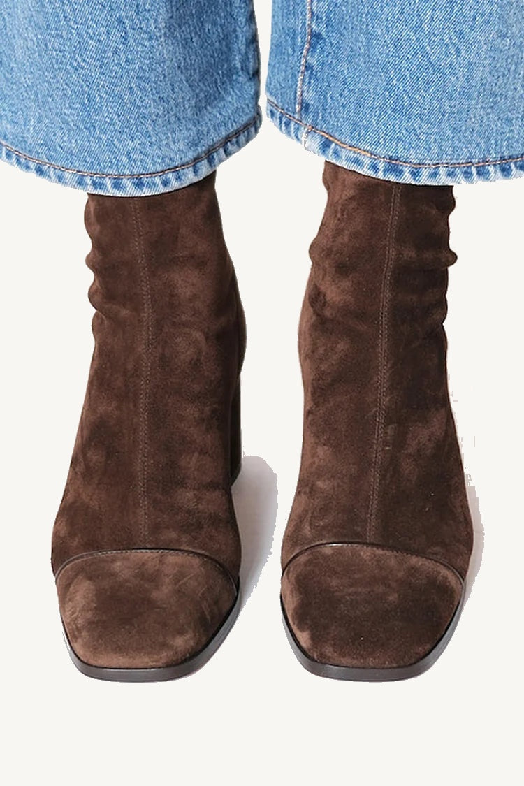 Elara | Elegant Suede-Look Ankle Boots
