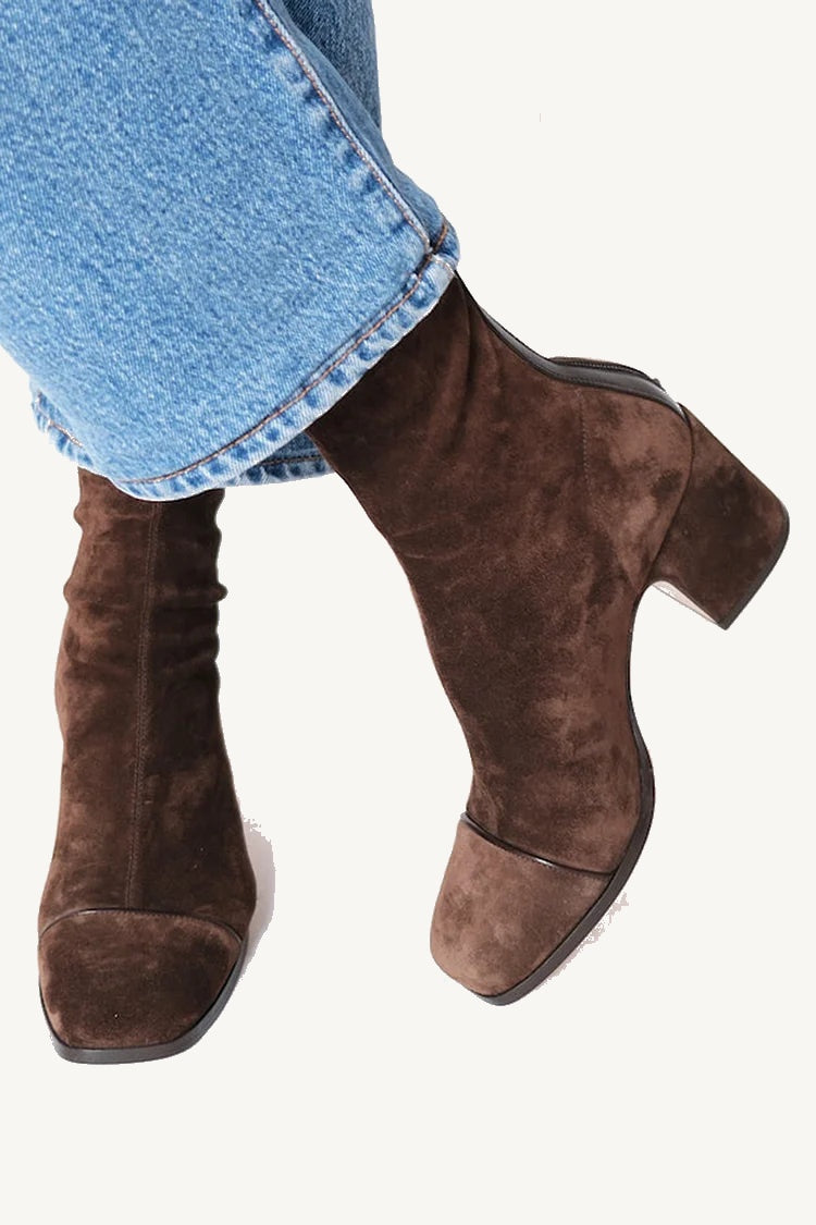 Elara | Elegant Suede-Look Ankle Boots