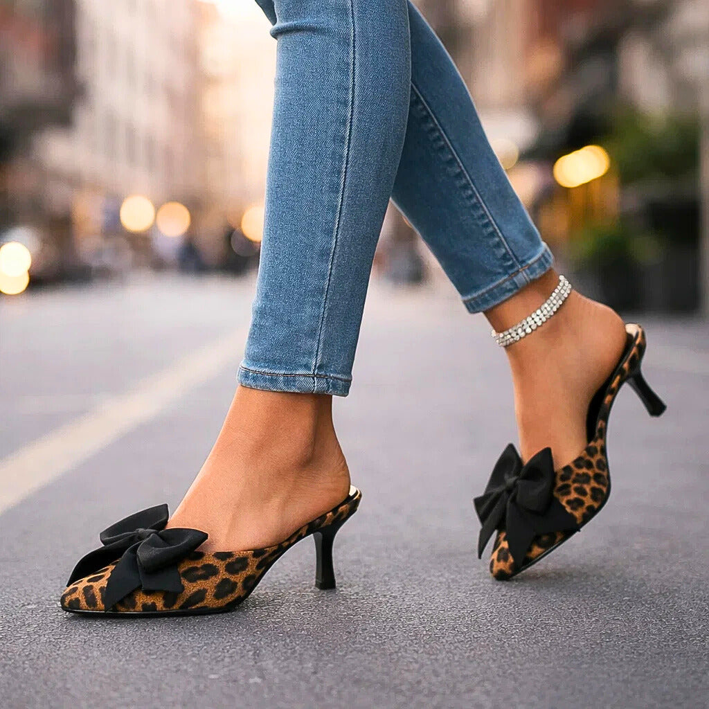 Sienna | Leopard Print Bow Pumps