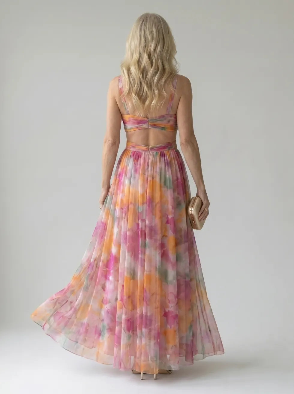 Isel | Flowy Wrap Maxi Dress