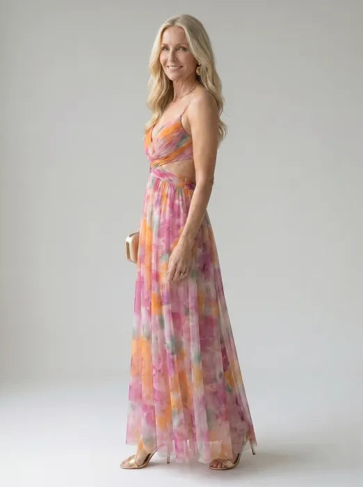 Isel | Flowy Wrap Maxi Dress