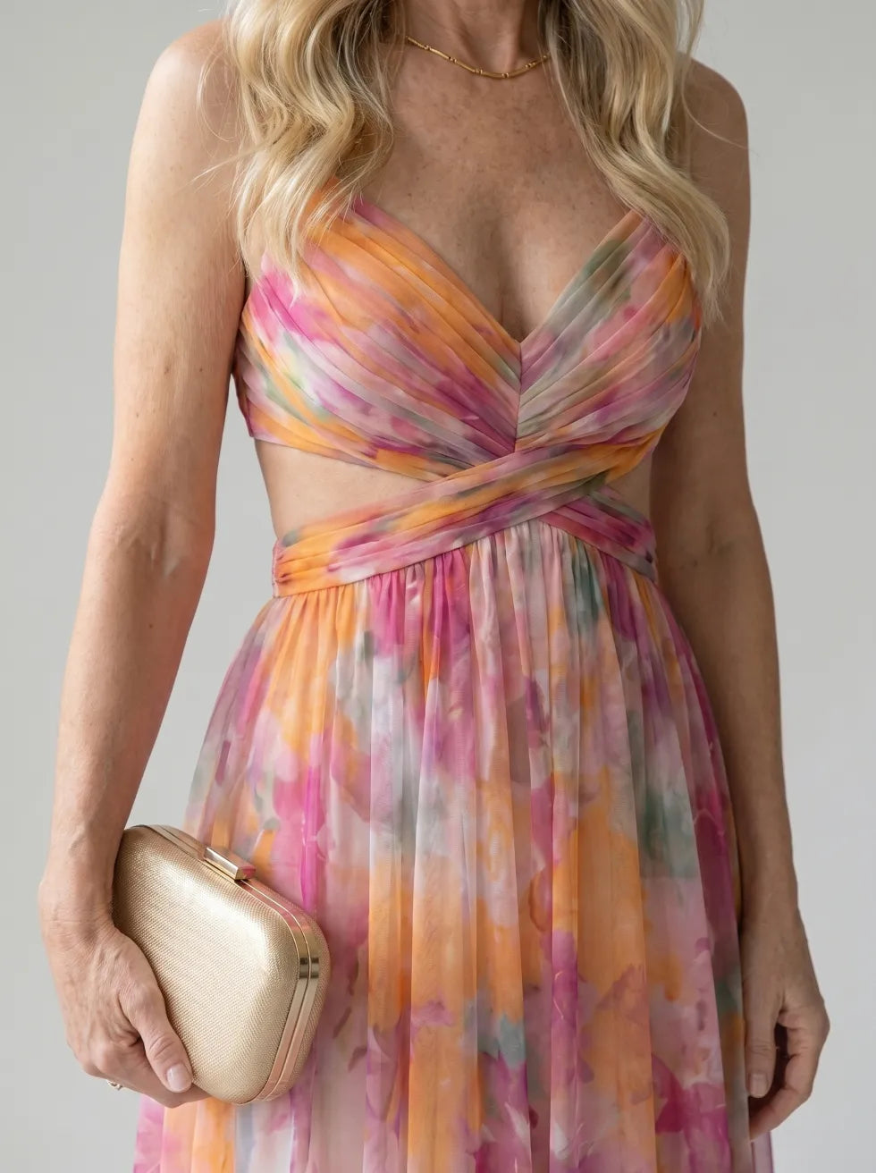 Isel | Flowy Wrap Maxi Dress