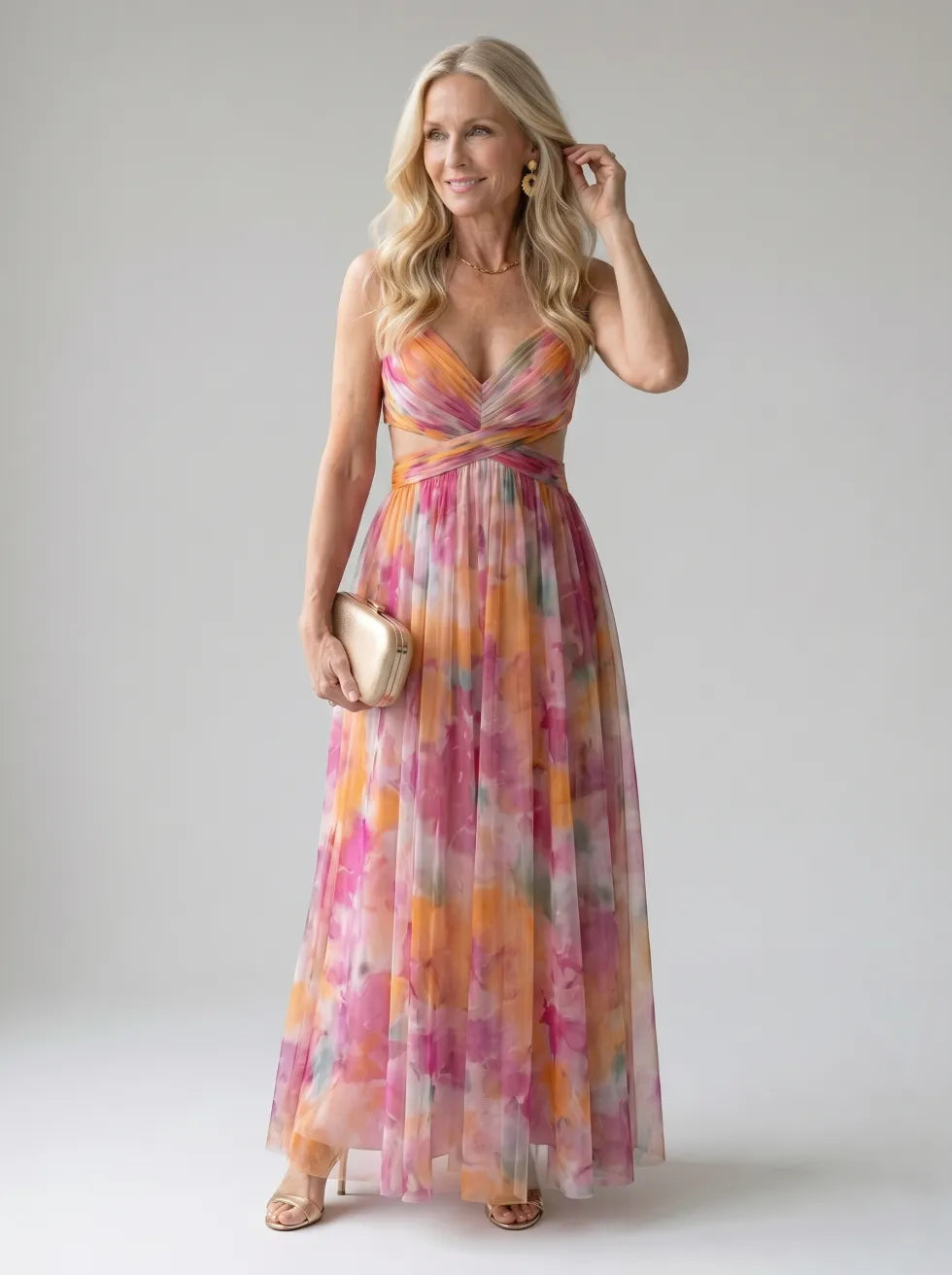 Isel | Flowy Wrap Maxi Dress