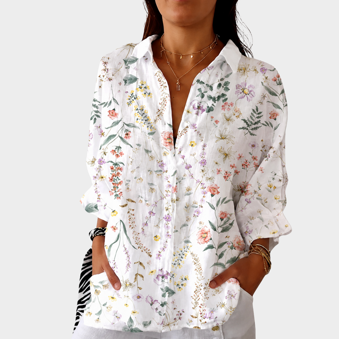 Soft Vibrant Print Blouse