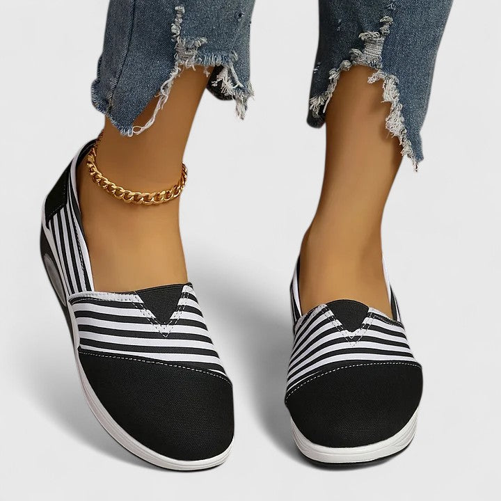 Edith | Striped Slip-On Sneakers