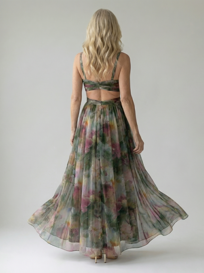 Isel | Flowy Wrap Maxi Dress
