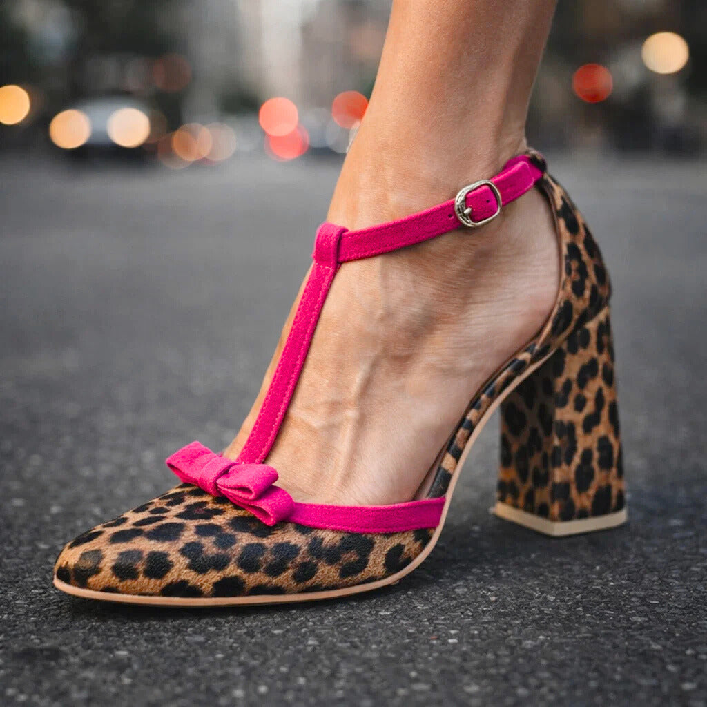 Valentina | Leopard Print Bow Heels