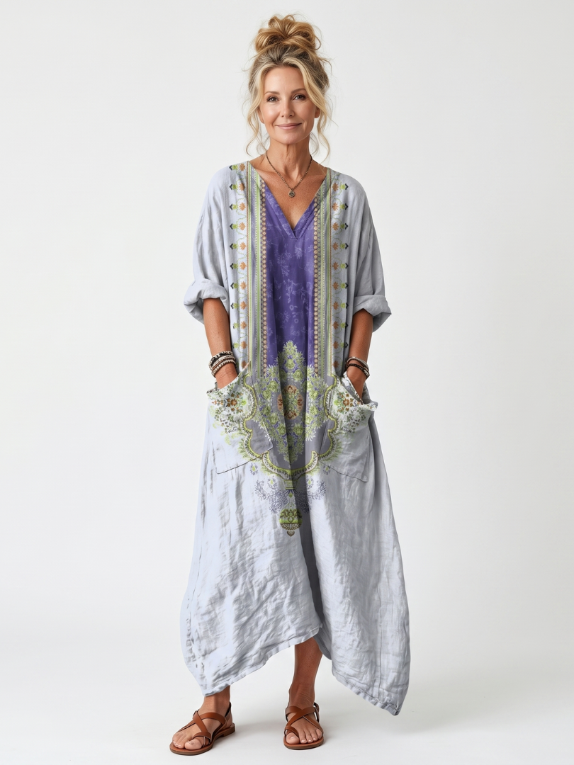 Barbara | Embroidered Panel Everyday Dress