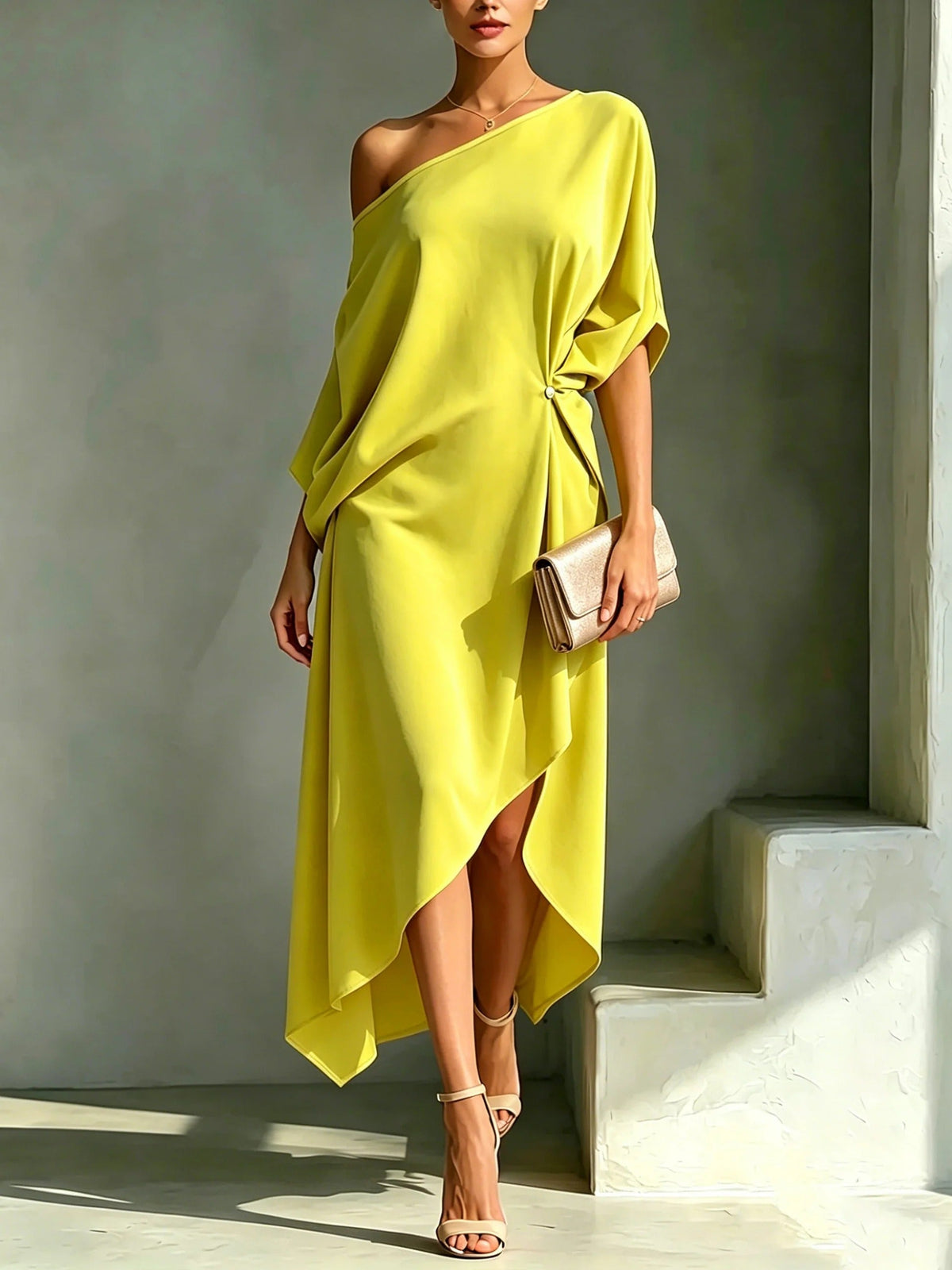 Claudia | Asymmetrical Midi Dress