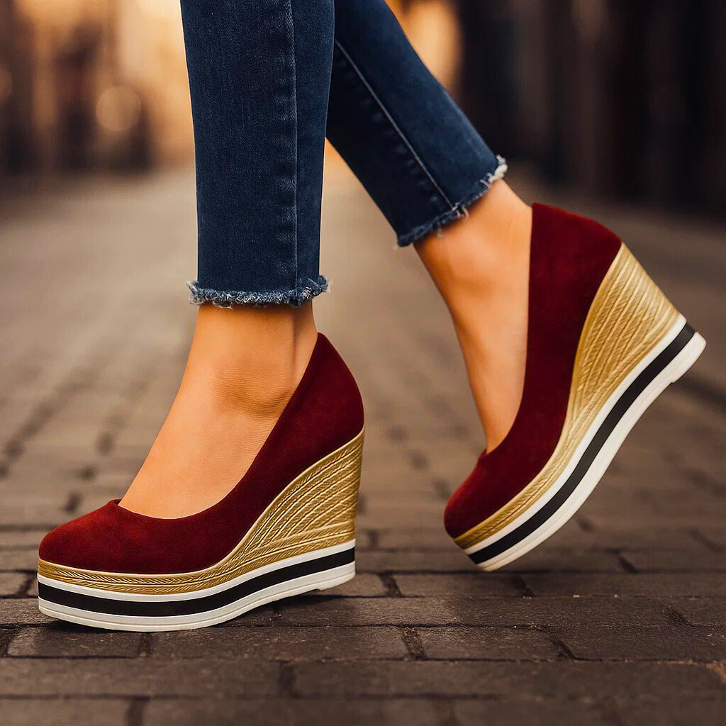 Mila | Burgundy Platforms