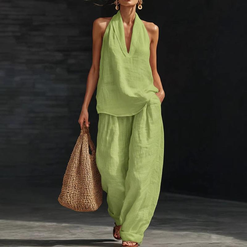 Eve | Linen-Look Set for Hot Days