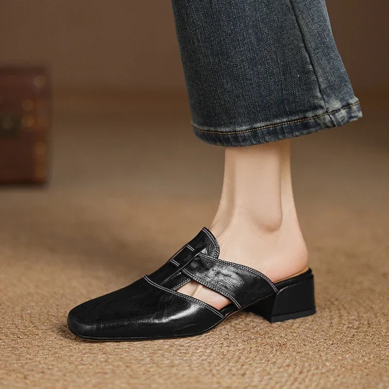 Avery | Genuine Leather Mules