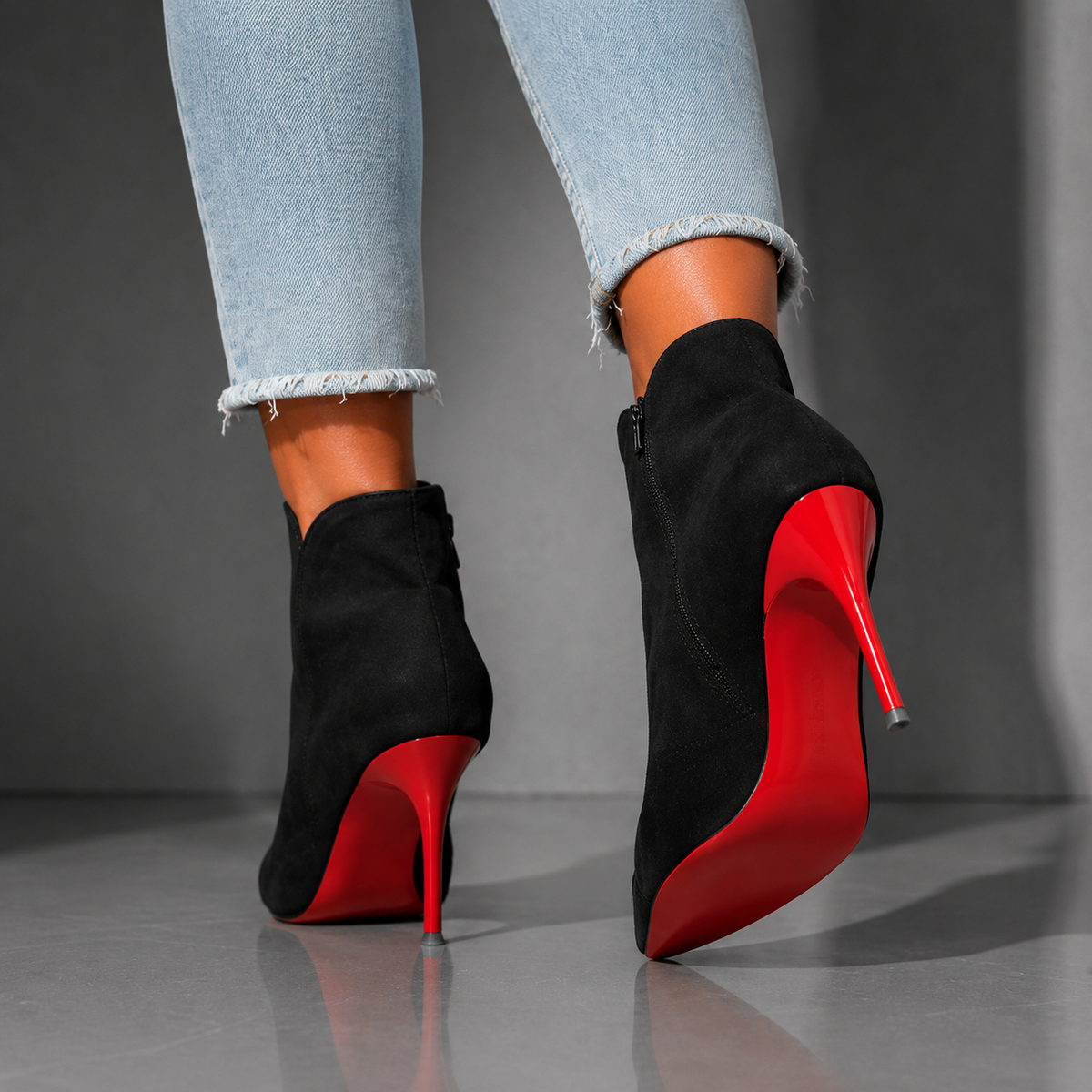 Scarlett | Faux Suede Stiletto Ankle Boots