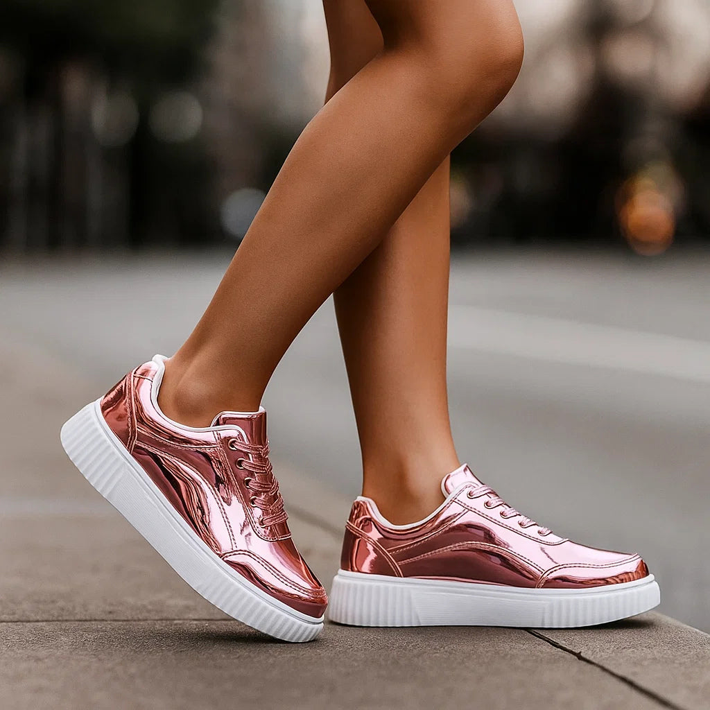 ShimmerLine | Metallic Sneakers