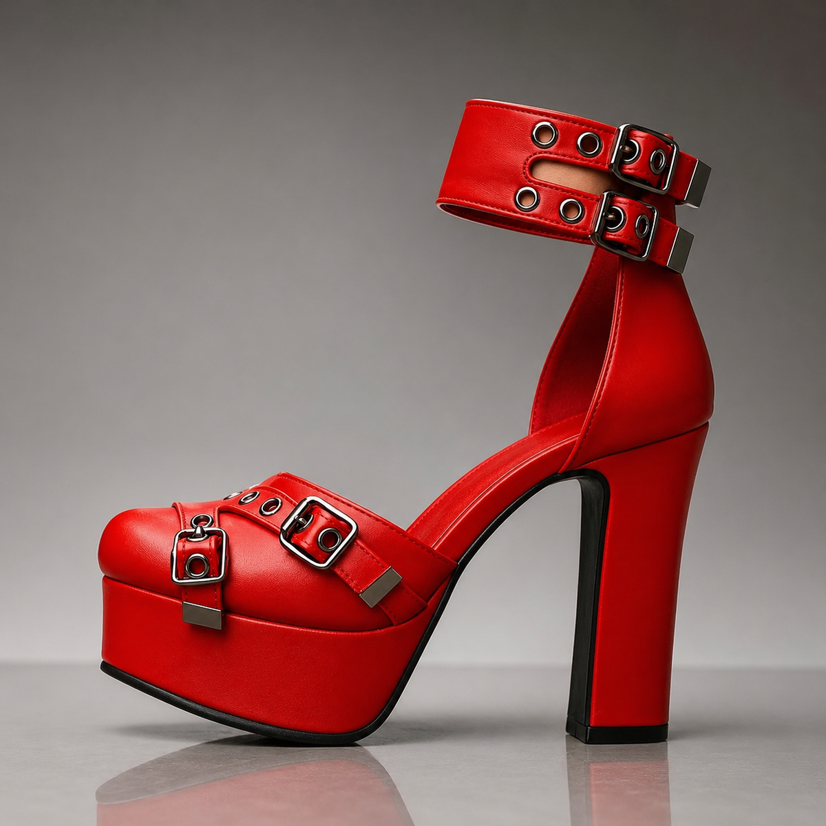 Jada | Buckle Platform Heels