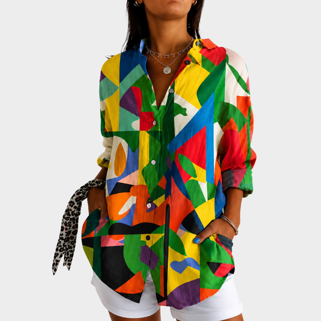 Colorful Paint Splash Blouse