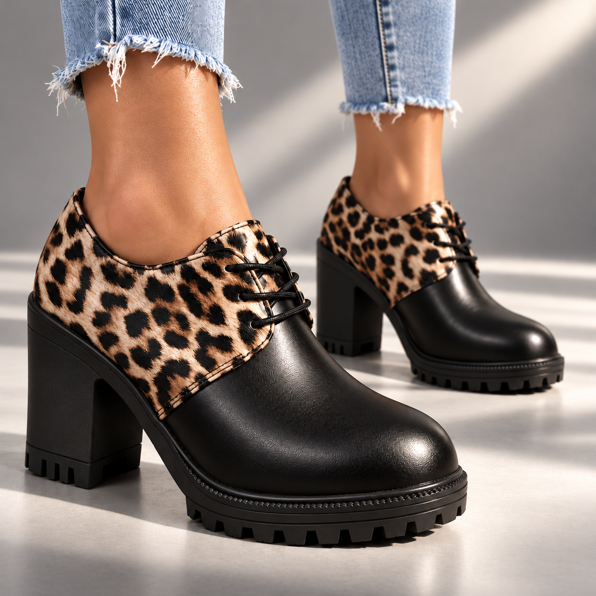 Roxie | Retro Leopard Print Heels