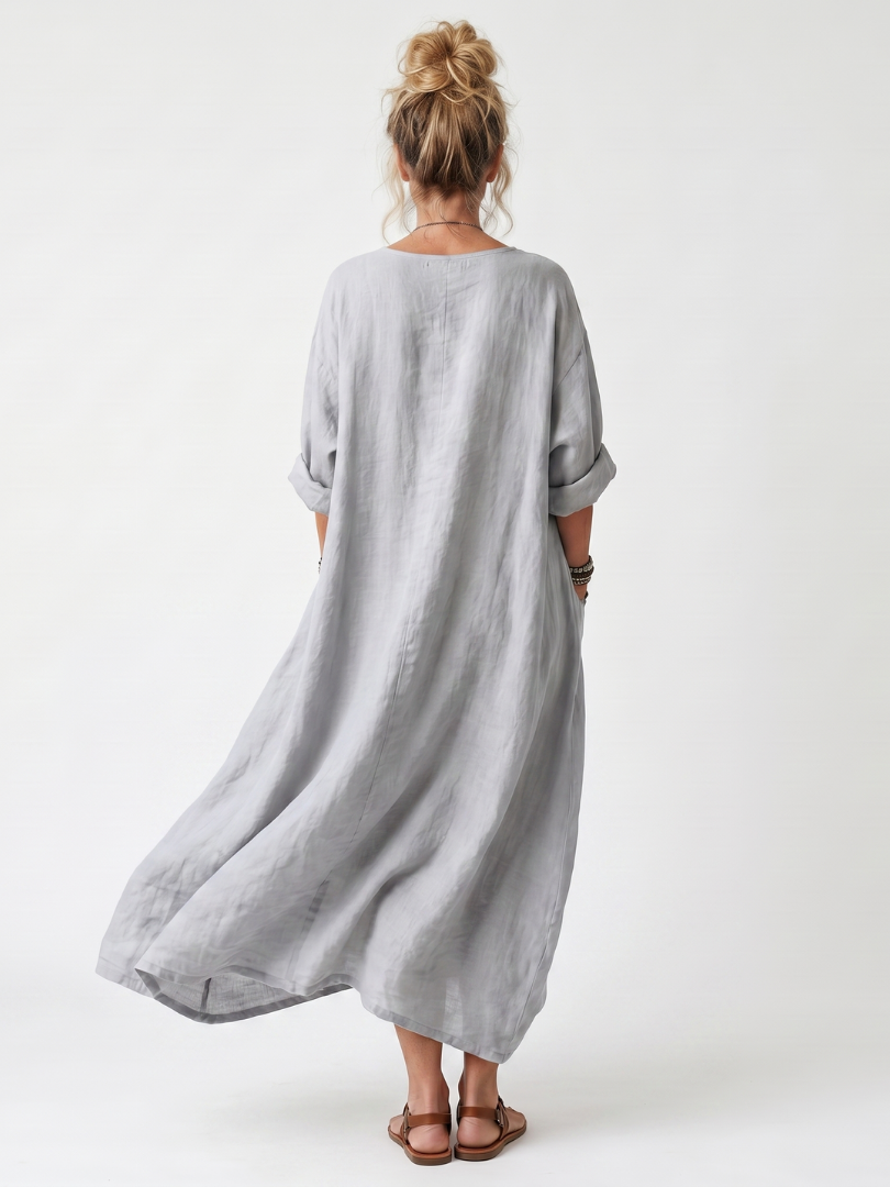 Barbara | Embroidered Panel Everyday Dress