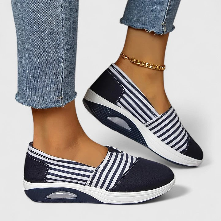 Edith | Striped Slip-On Sneakers