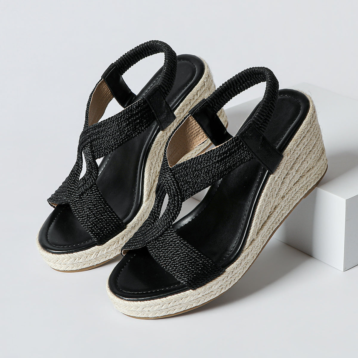 Rose | Woven Summer Wedges