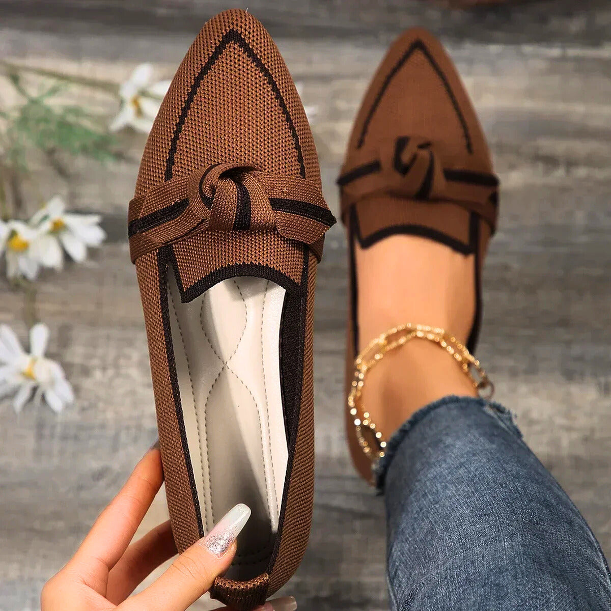 Valentina | Knit Ballet Flats