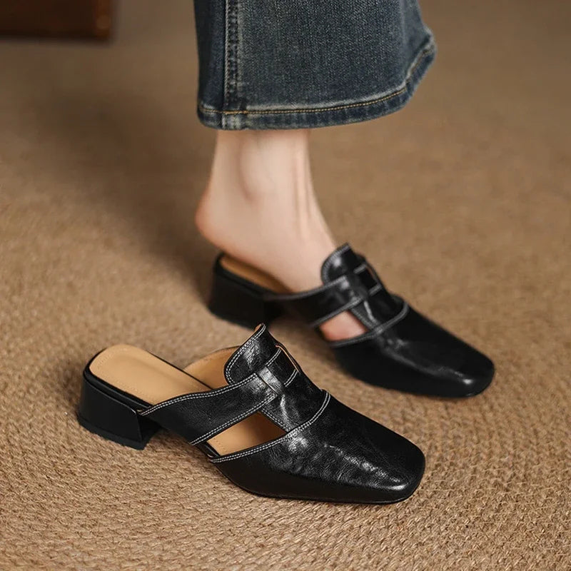 Avery | Genuine Leather Mules