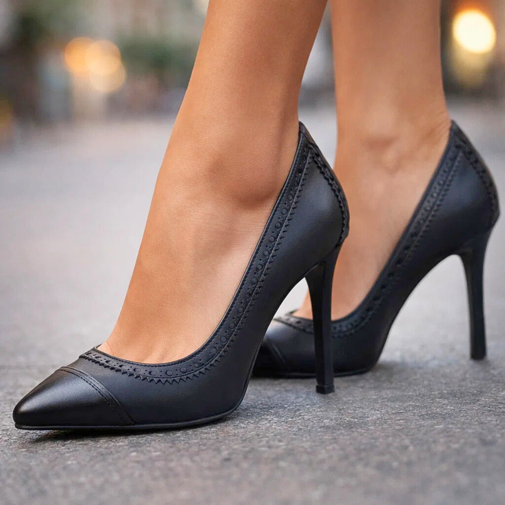 Sutton | Contrast-Trim Heels